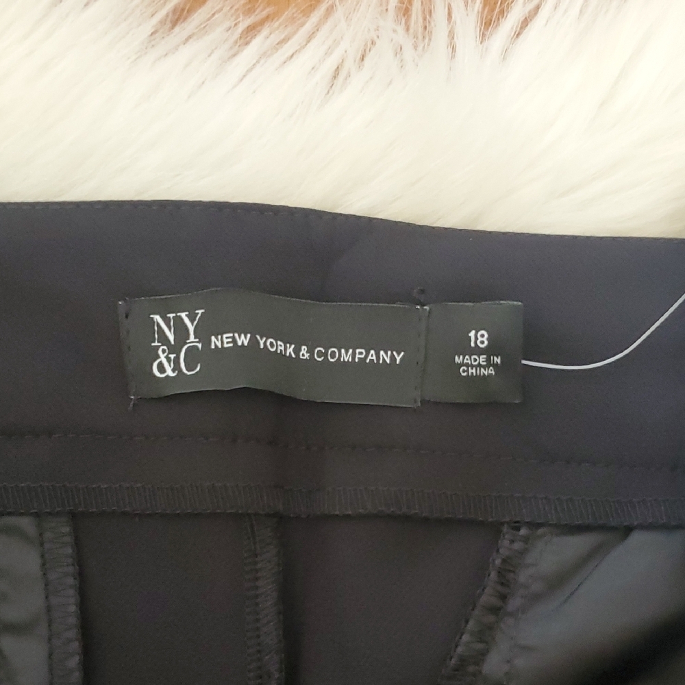 NWT New York & Company Black Flare Leg Pants Plus Size 18R - Picture 6 of 10